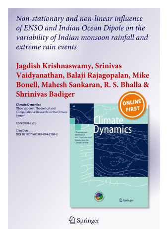 Non-stationary and non-linear influence of ENSO and Indian Ocean Dipole on the variability of Indian monsoon rainfall and extreme rain events