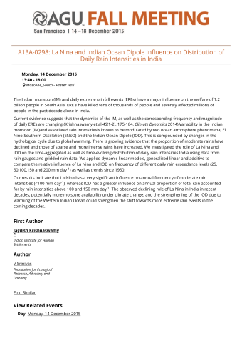 La Nina and Indian Ocean Dipole Influence on Distribution of Daily Rain Intensities in India